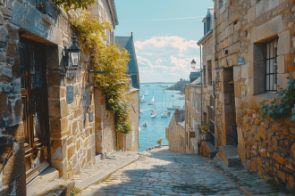 Remparts de Saint-Malo avec vue sur la mer et ruelles historiques