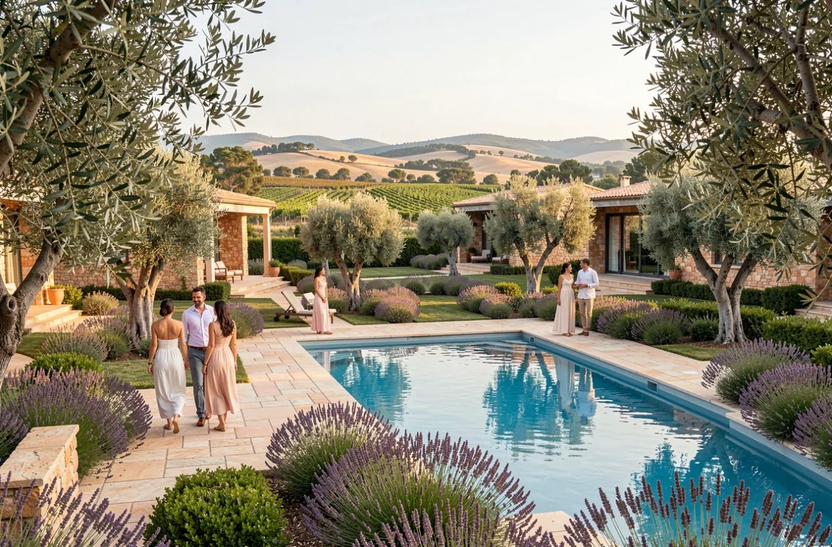 Camping Les Tournels à Ramatuelle avec piscine et jardins méditerranéens soignés près de Saint-Tropez