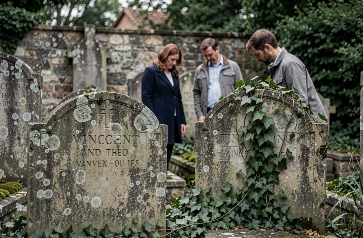 Tombe de Vincent Van Gogh et de son frère Theo au cimetière d'Auvers-sur-Oise